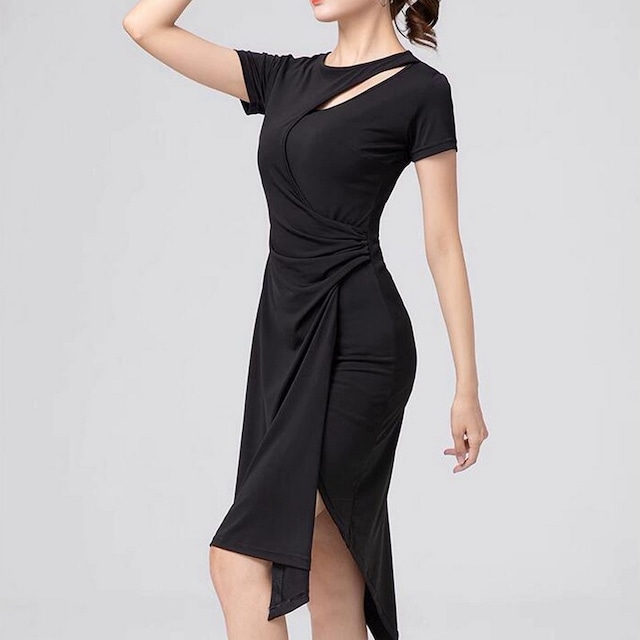 アシンメトリーデザイン ダンスドレス ds0547