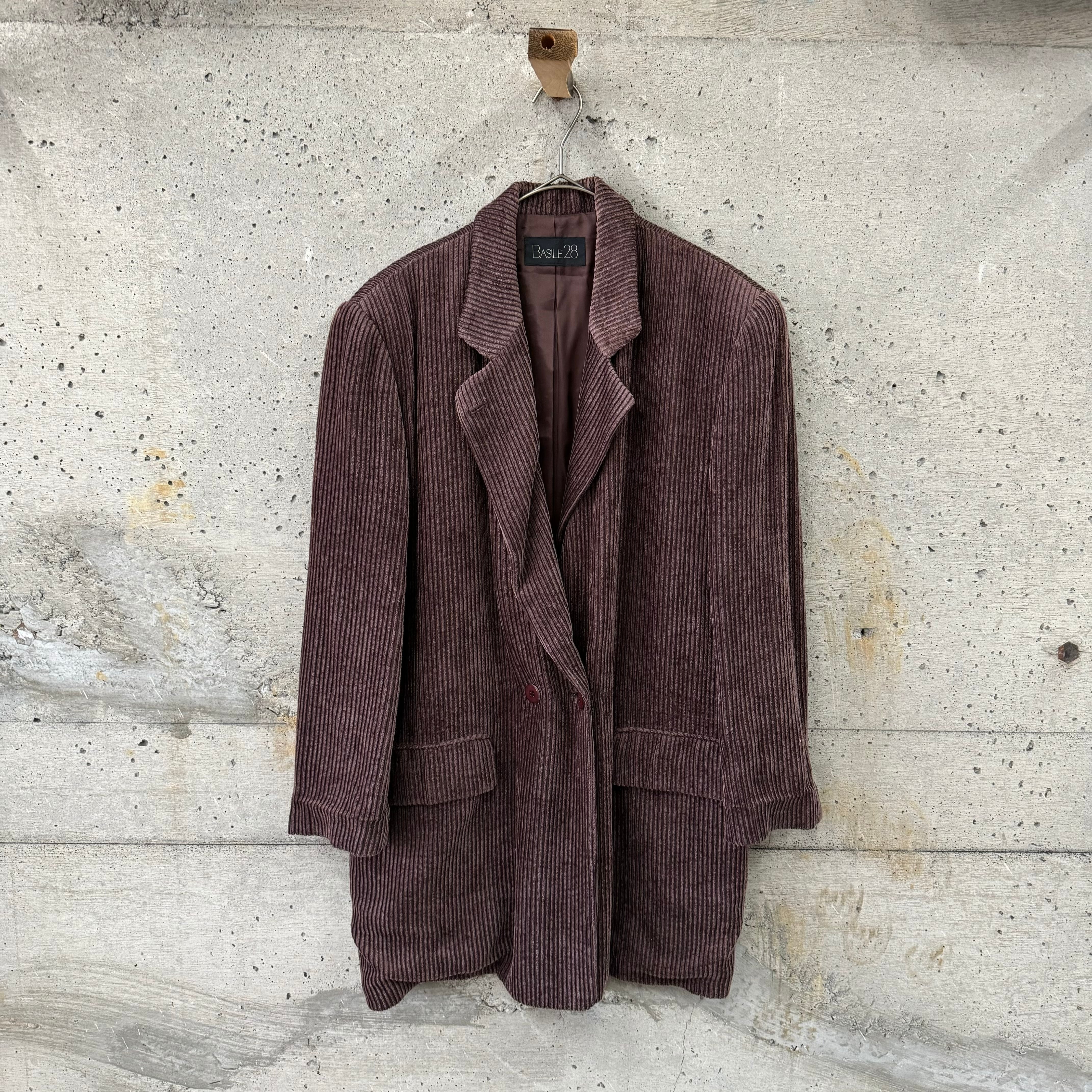 Brown corduroy tailored jacket