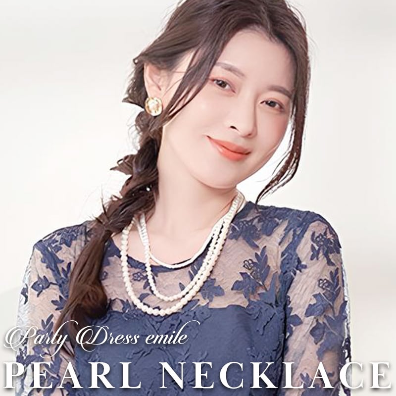 交換無料 即日配送 送料無料 3連パールネックレス パール ネックレス