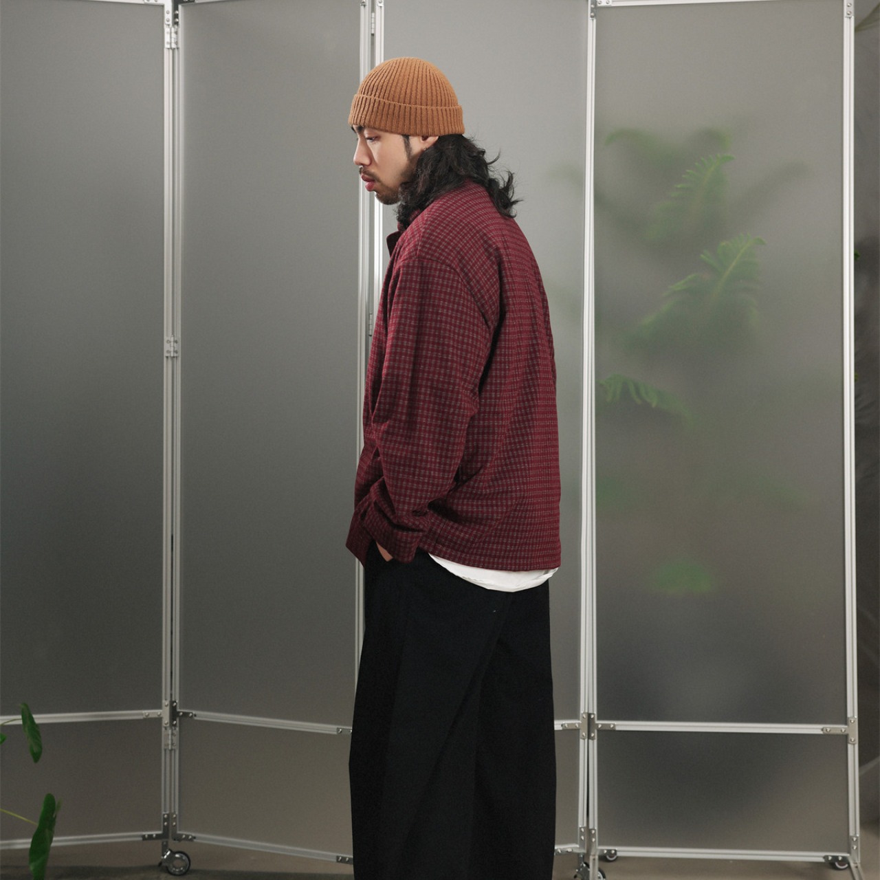 シャドーチェック・スタンドカラーブルゾン A2077 - 14