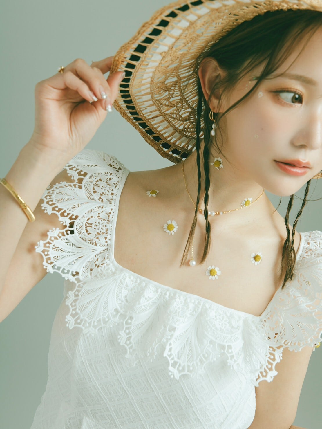 Crayme オールインワン Scallop Lace All-In-One