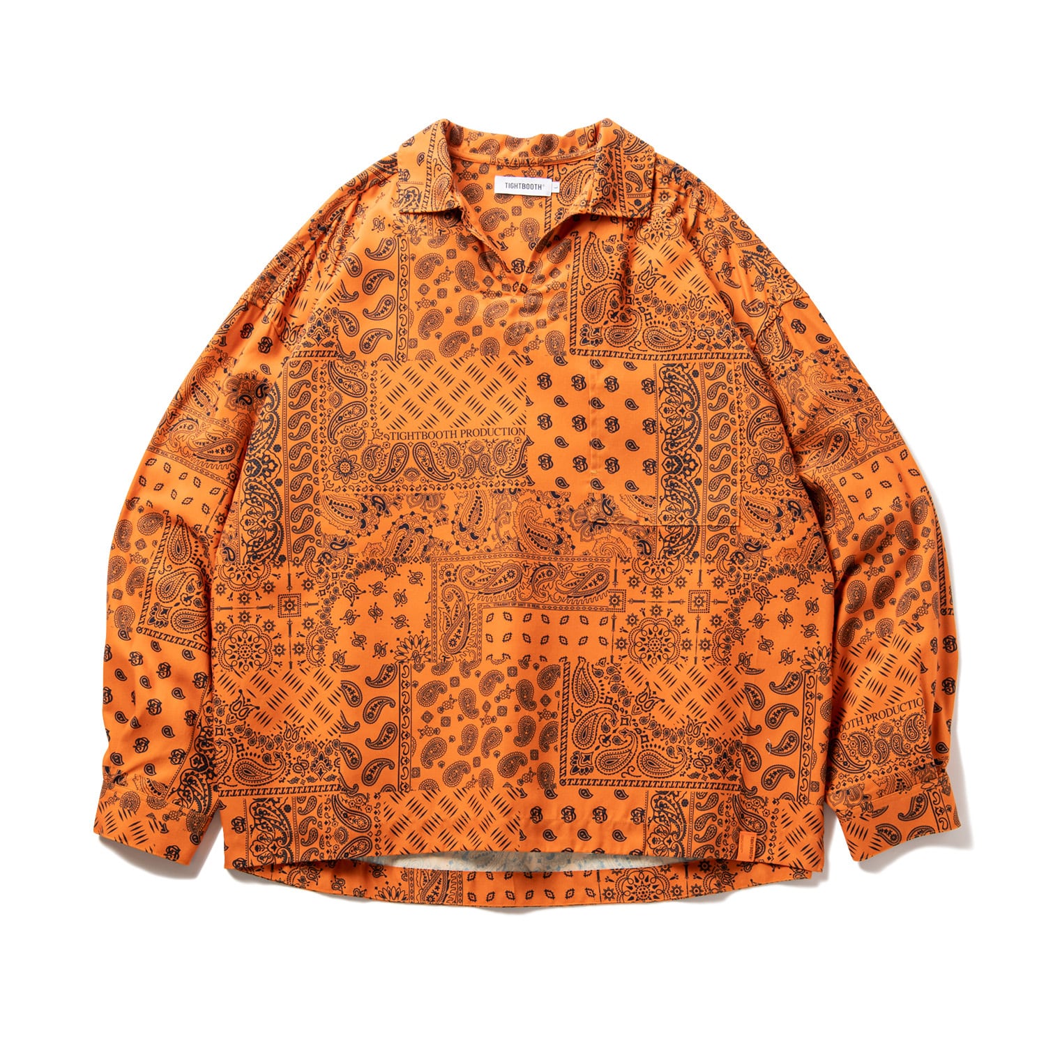 TIGHTBOOTH / PAISLEY L/S OPEN SHIRT / ORANGE/M