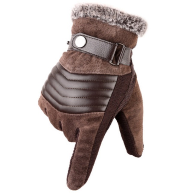 Men's touch screen possible fur gloves  [2 colors available]