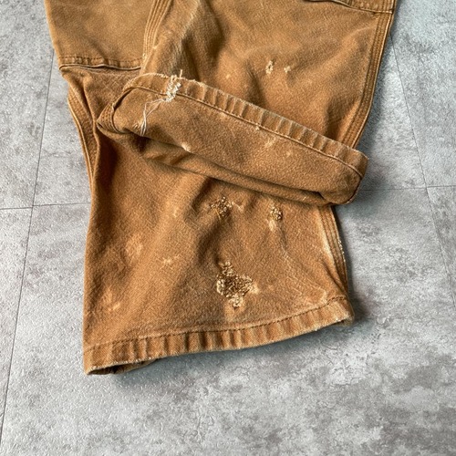 20s ブラウン ダブルニー カーハート Carhartt 32×34 詳細写真5