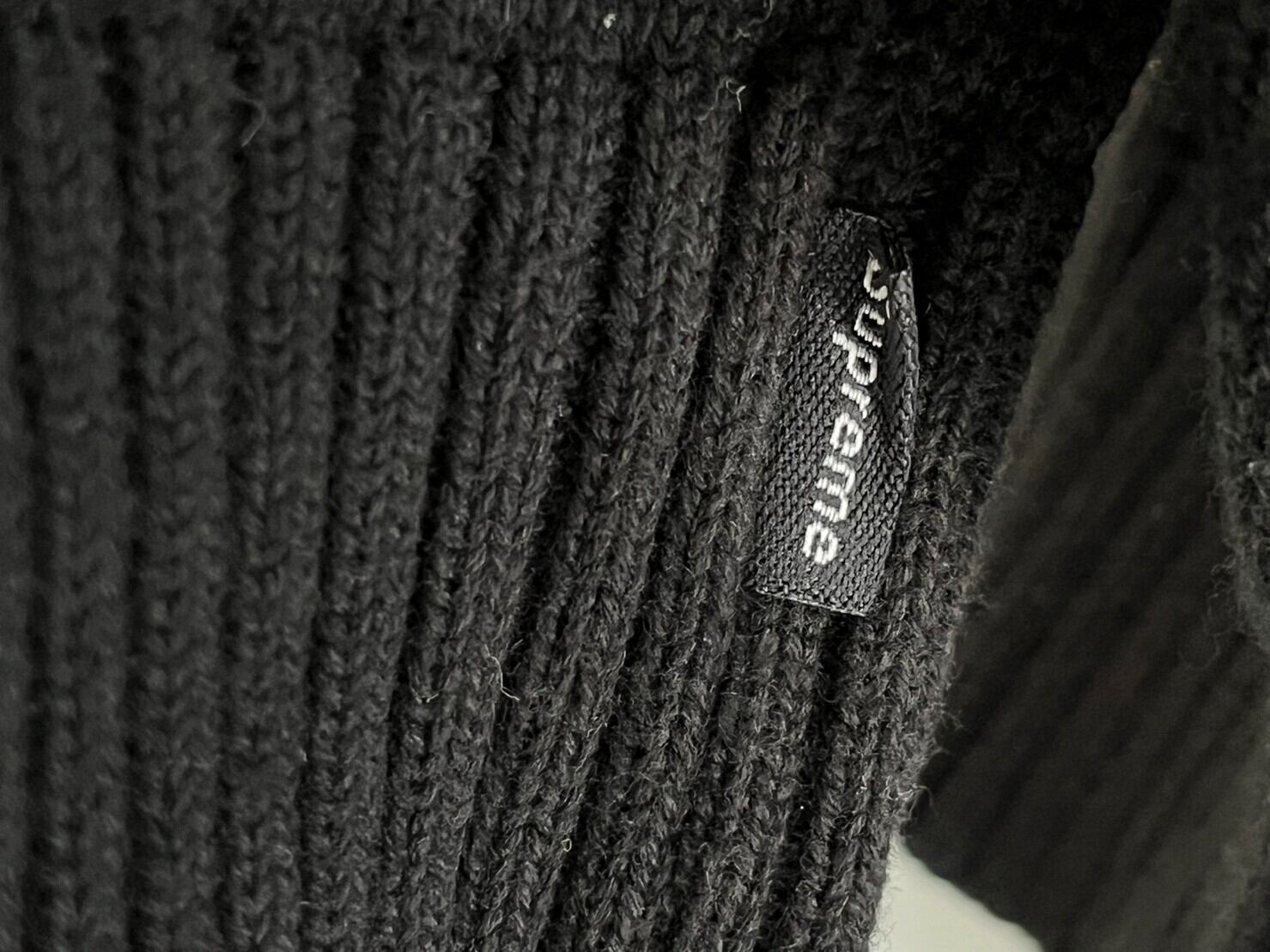 Supreme TONAL PANELED SWEATER BLACK XL 72381 | BRAND BUYERS OSAKA
