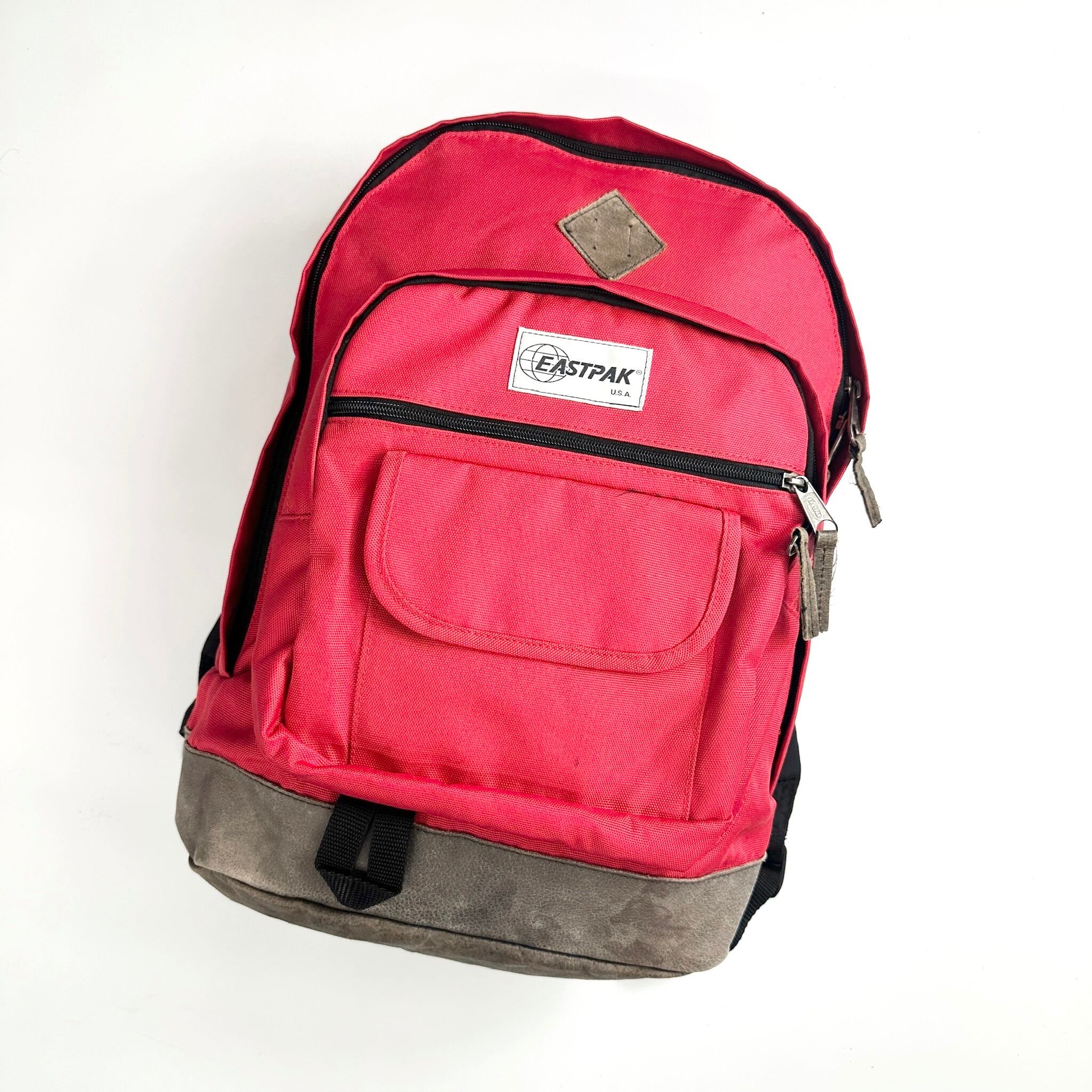00s eastpak Leather Bottom  Backpack