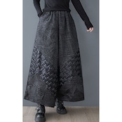 立体テクスチャー ワイドパンツ 00209