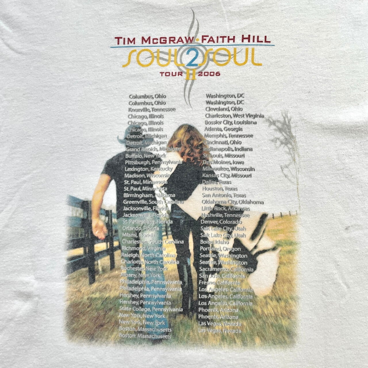 00年代 TIM McGRAW & FAITH HILL フォトTシャツ ツアーTシャツ ティム