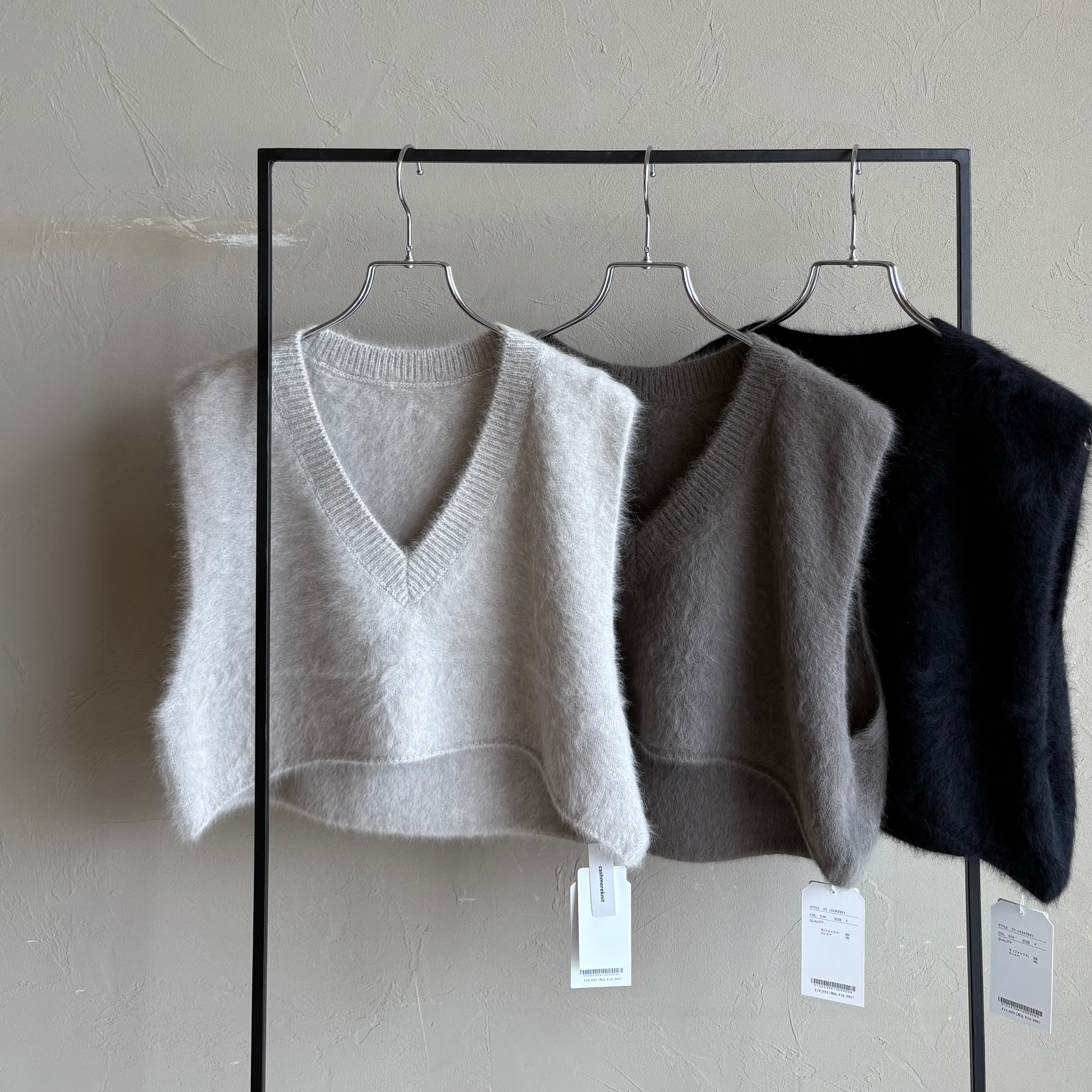 【 ante aciem 】フォックスモヘアショートベスト