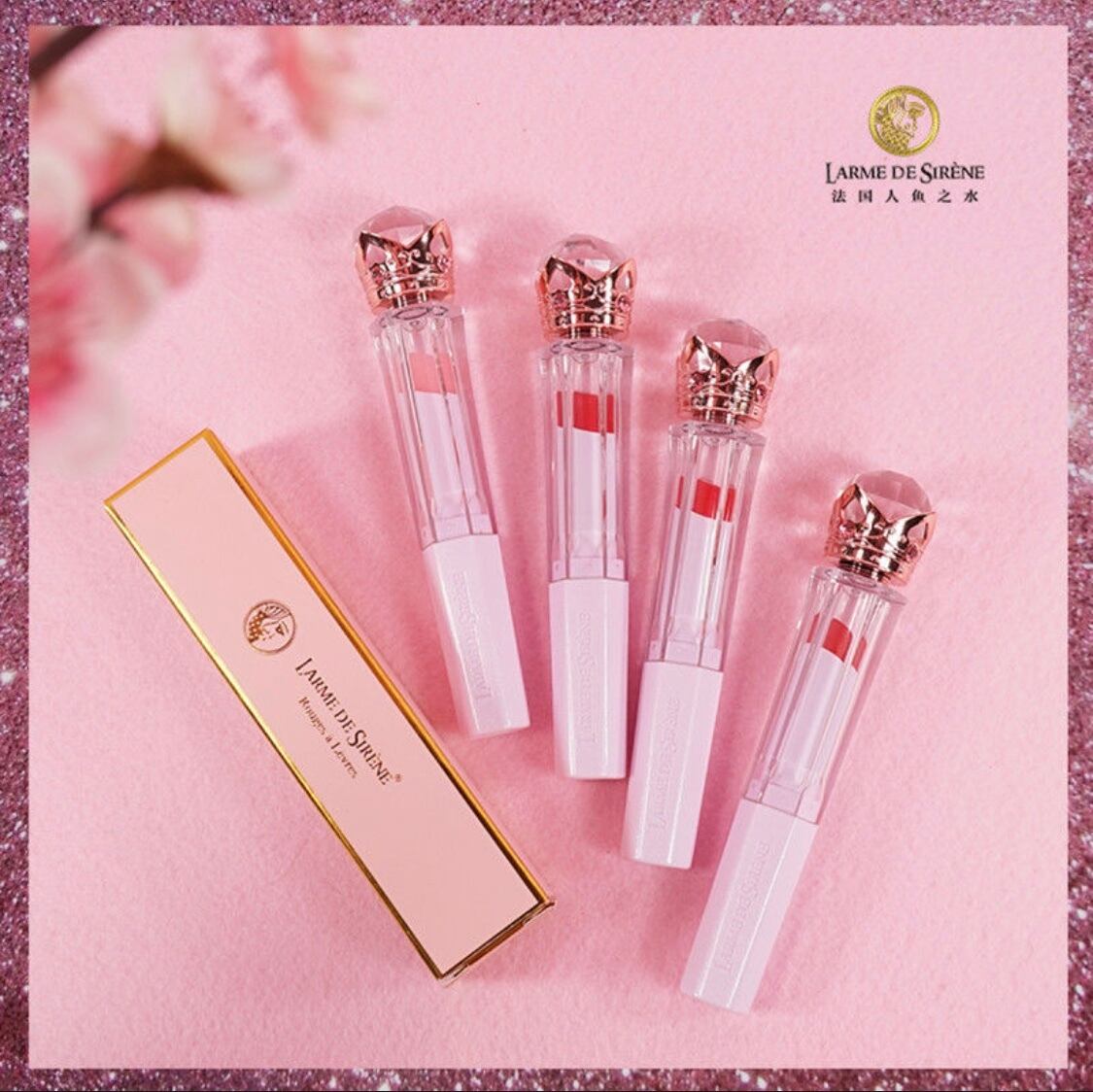 Larme De Sirene 人魚之水 ピンクダイヤリップ 中国コスメならchiborg チャイボーグ Larme De Sirene 人魚之水 ピンクダイヤリップ 中国コスメならchiborg チャイボーグ