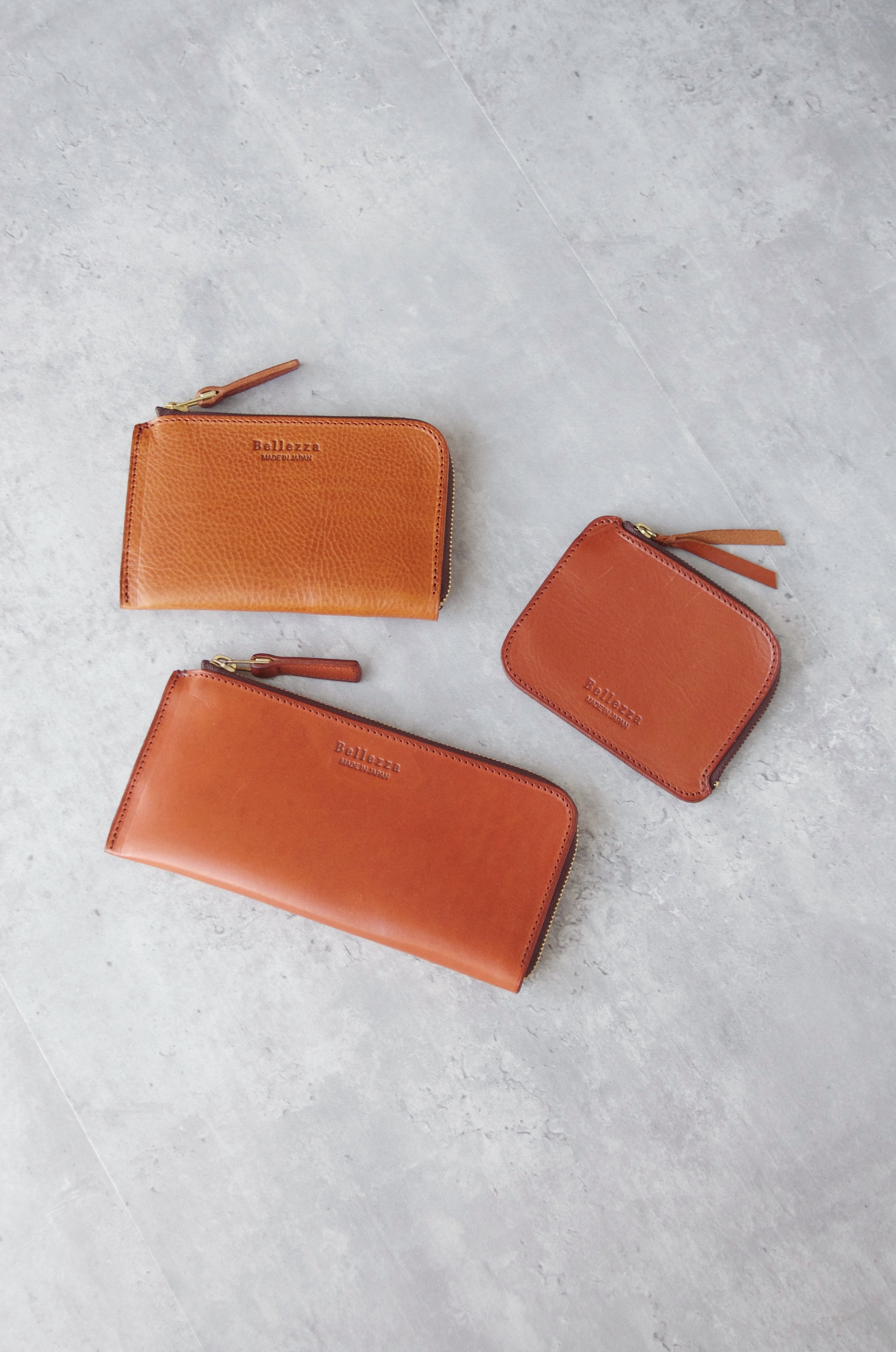 L-ZIP MIDDLE WALLET | L字ファスナー財布 - ミドルサイズ（コニャック