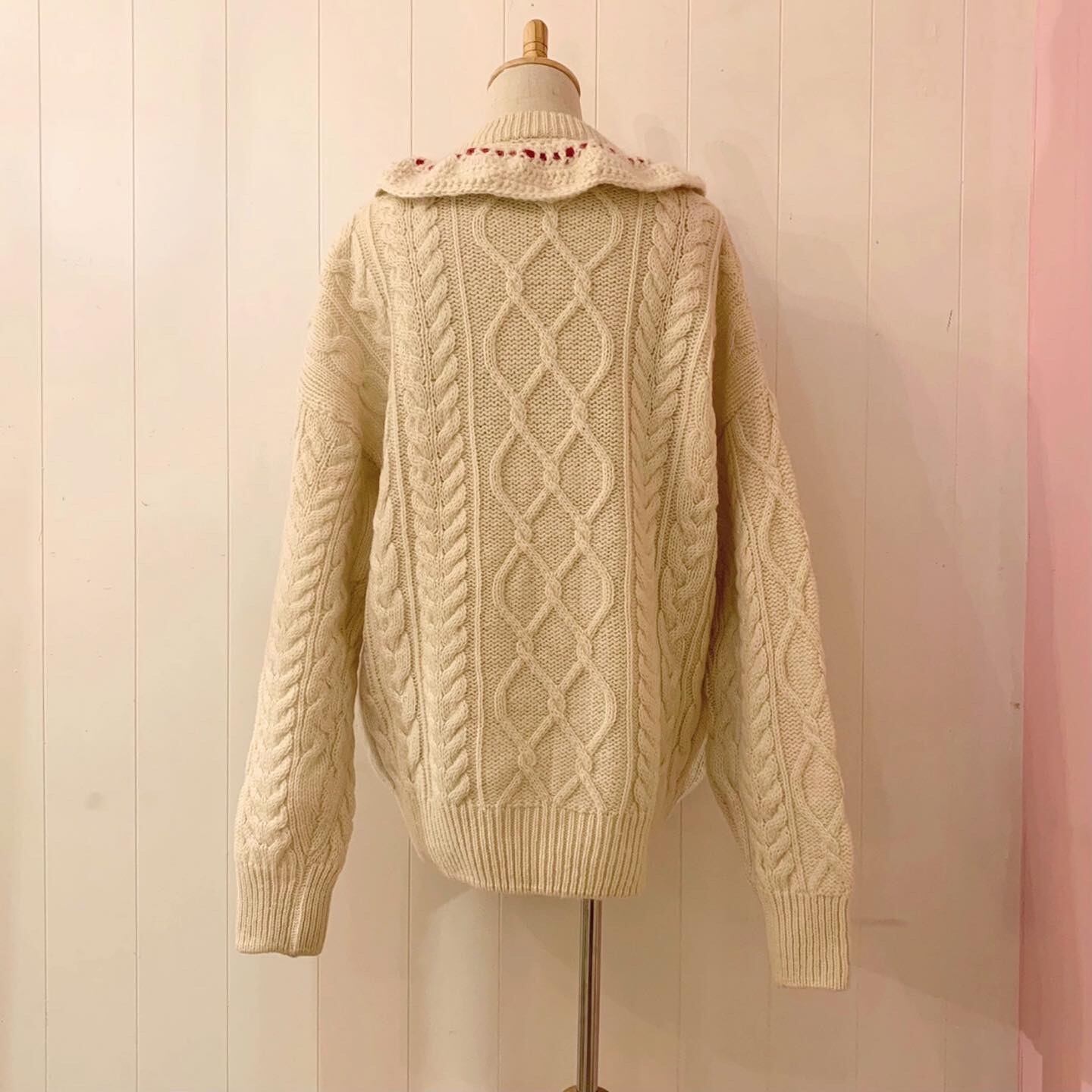 remake : strawberry cake aran sweater
