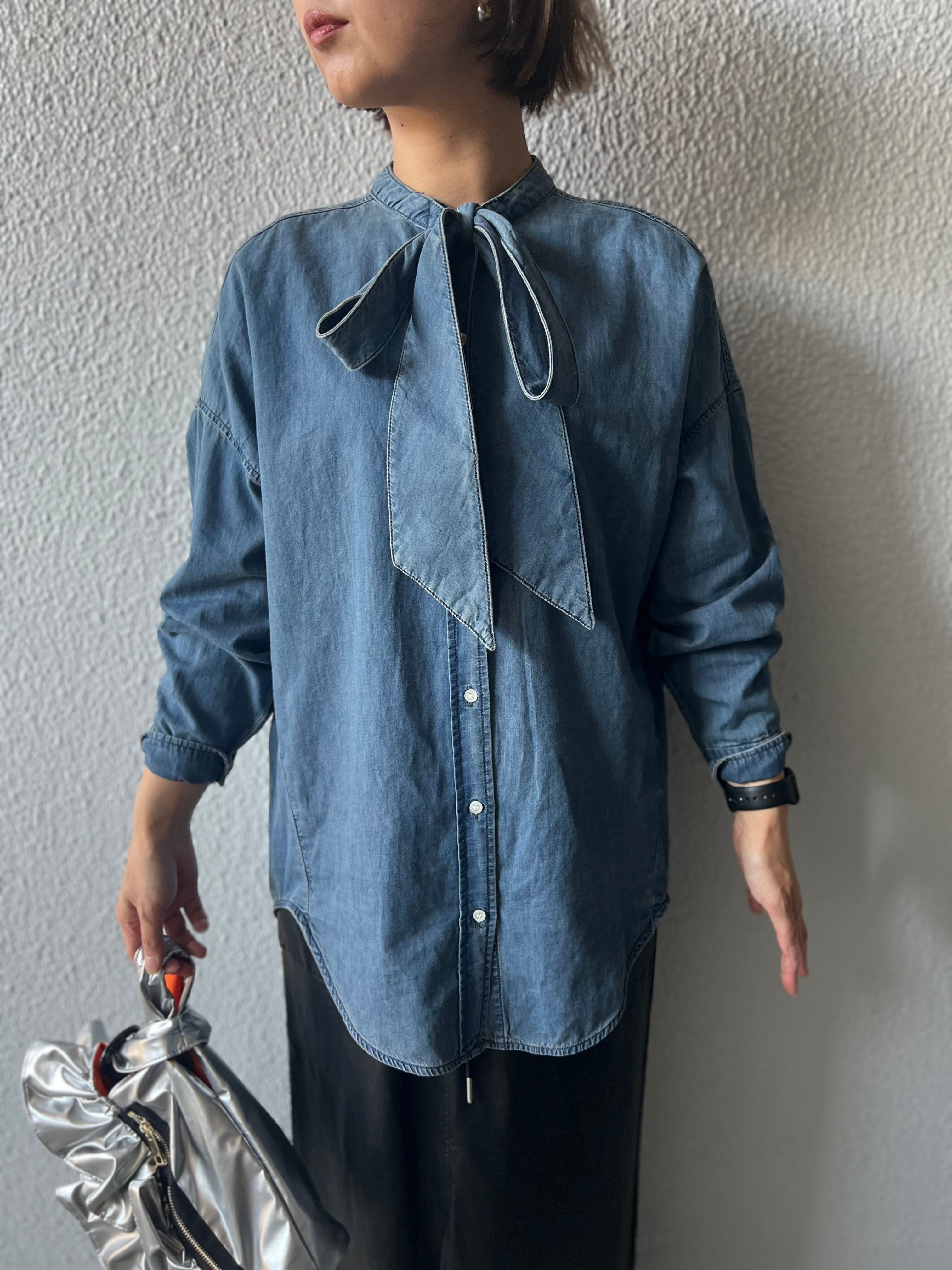 PASSIONE】ボウタイデニムブラウス 536912 | MIEL select shop