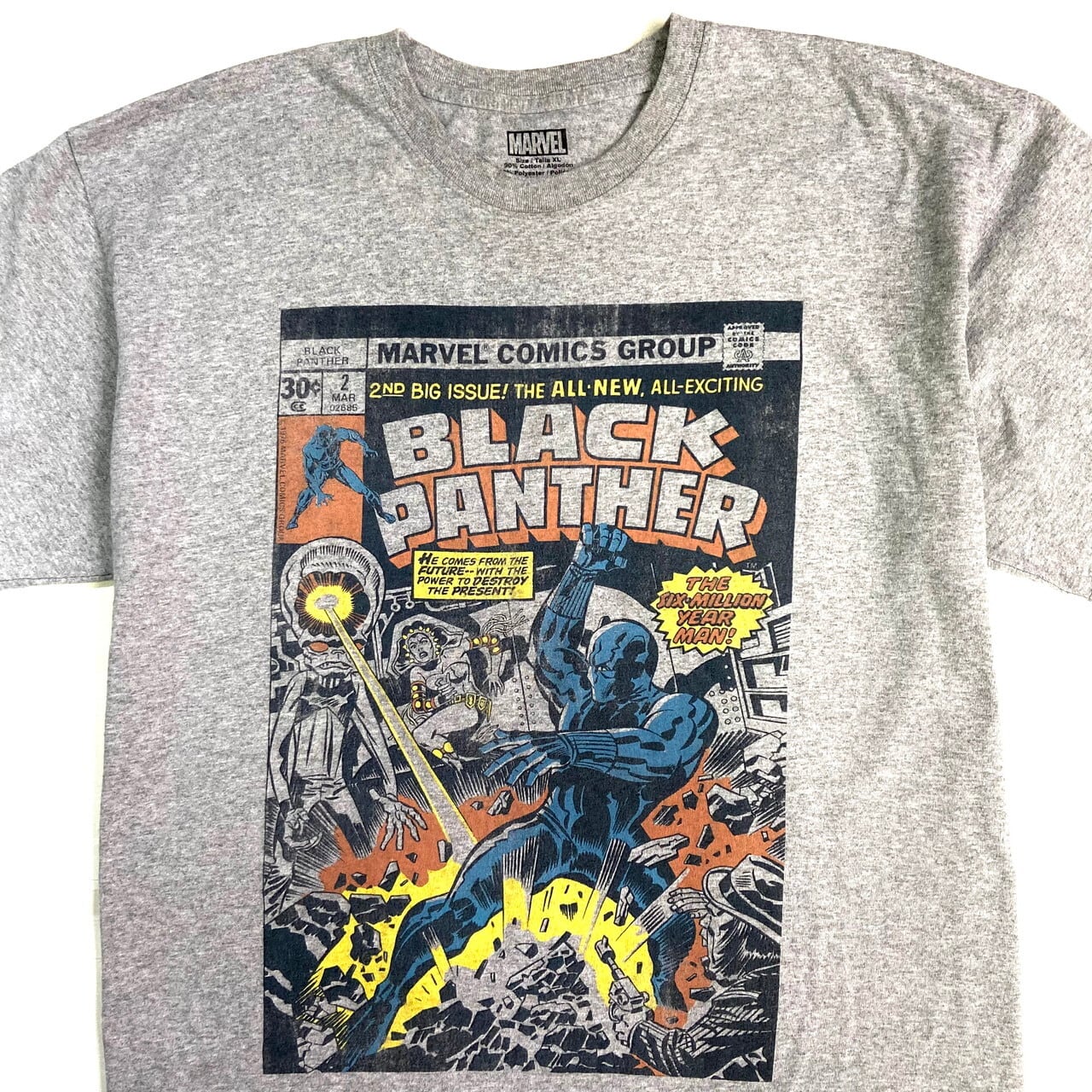 MARVEL コミック ブラックパンサー キャラクタープリントTシャツ 