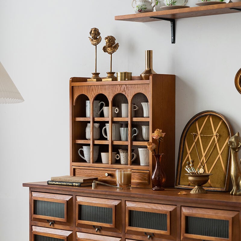 arch wood cup shelf 2size 2colors / アーチ ウッド カップ シェルフ