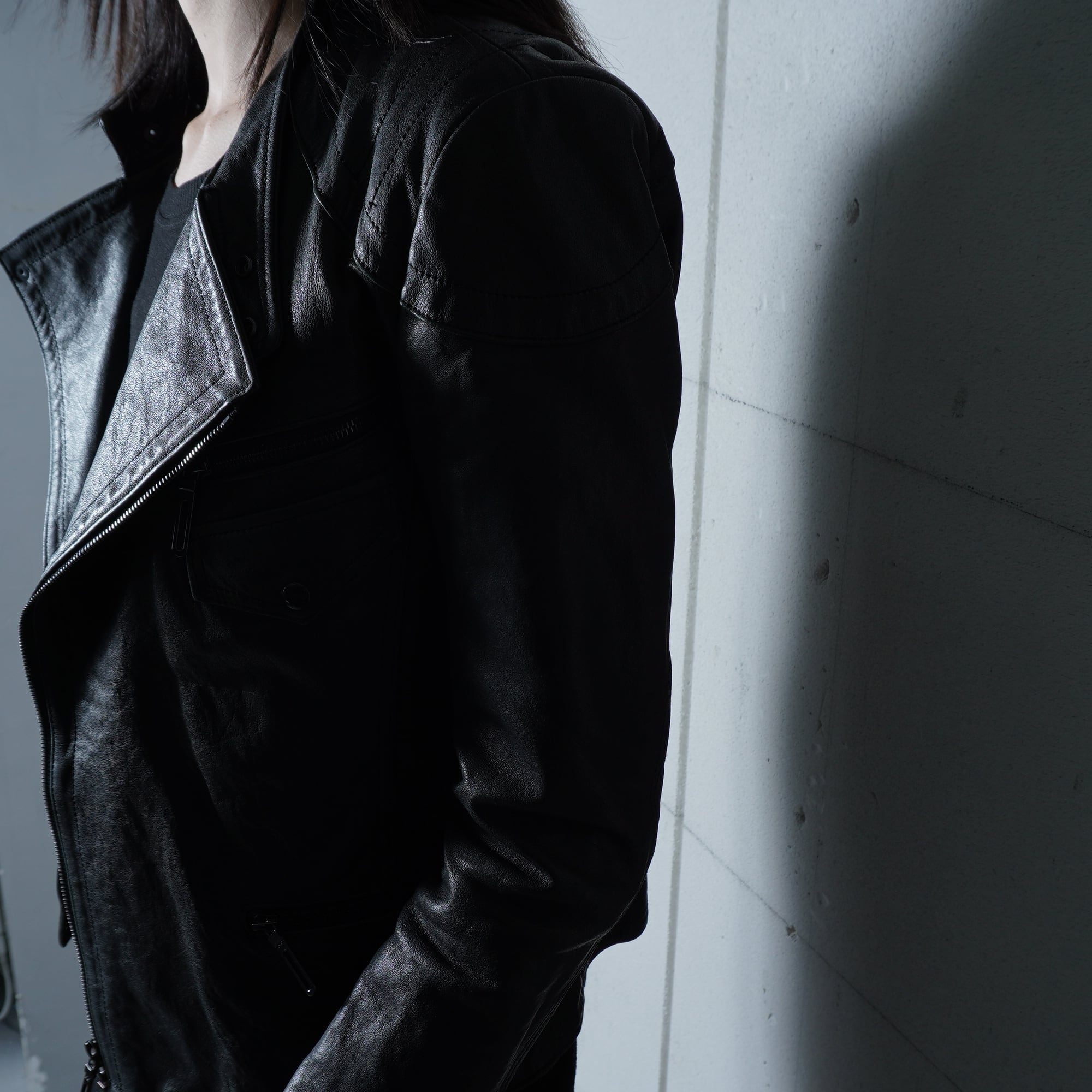 Galaaben】 ガラアーベント dark wear ラムレザーダブルライダース
