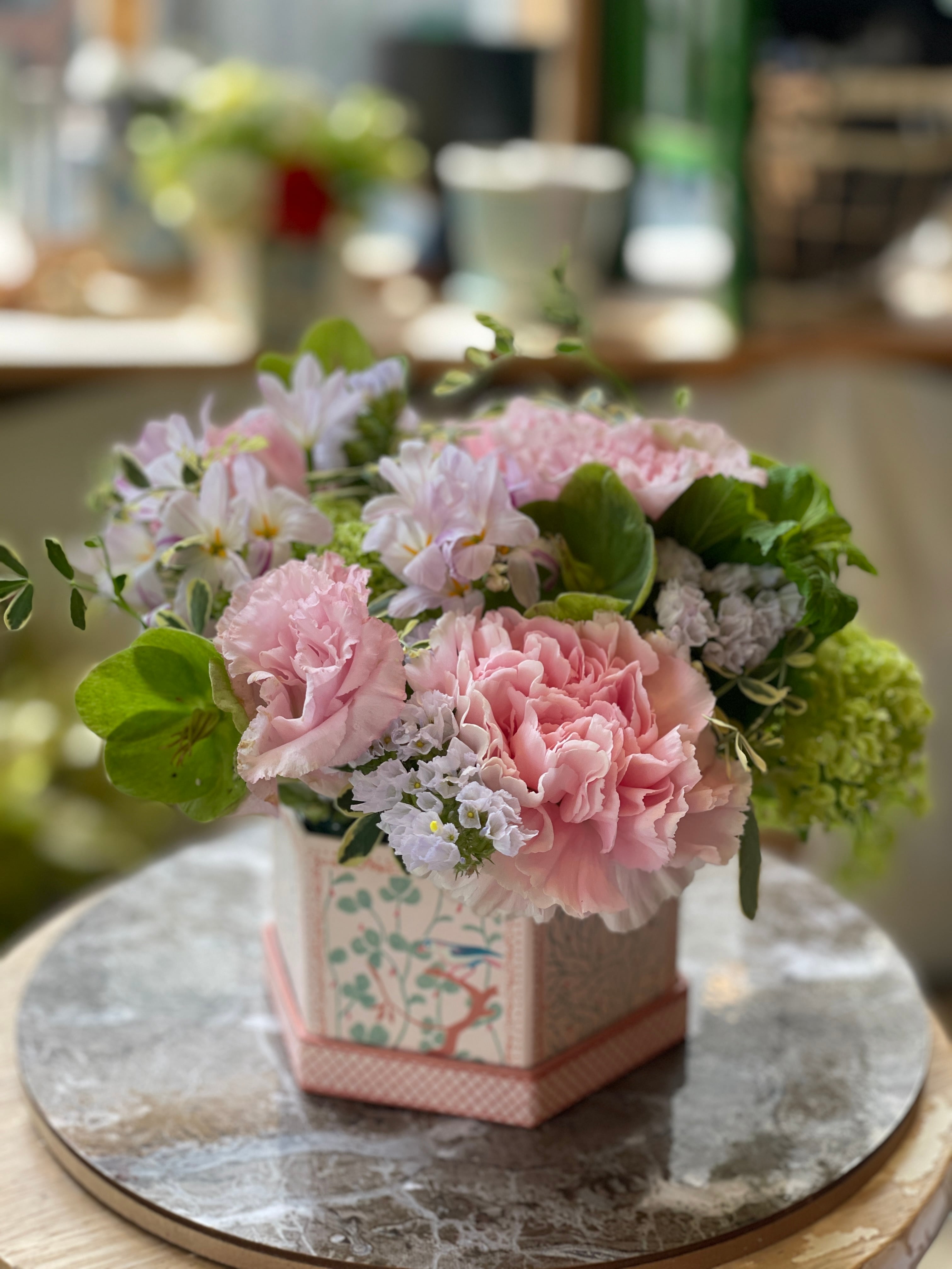 //♡feminine♡box flower // for Mother's Day //