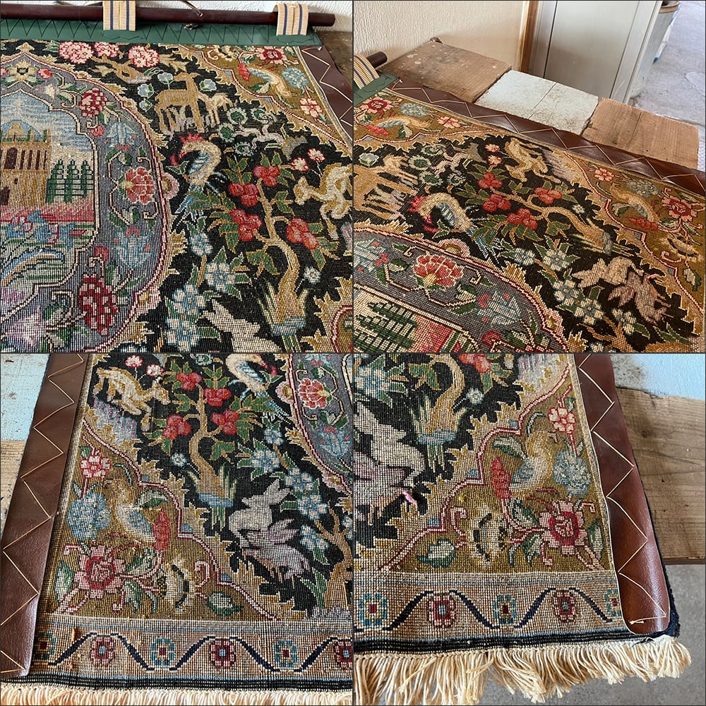 希少ヴィンテージ　（ジャーマニイ表示）バウムウール　ビスコース　タペストリー 希少ヴィンテージ （ジャーマニイ表示）バウムウール ビスコース