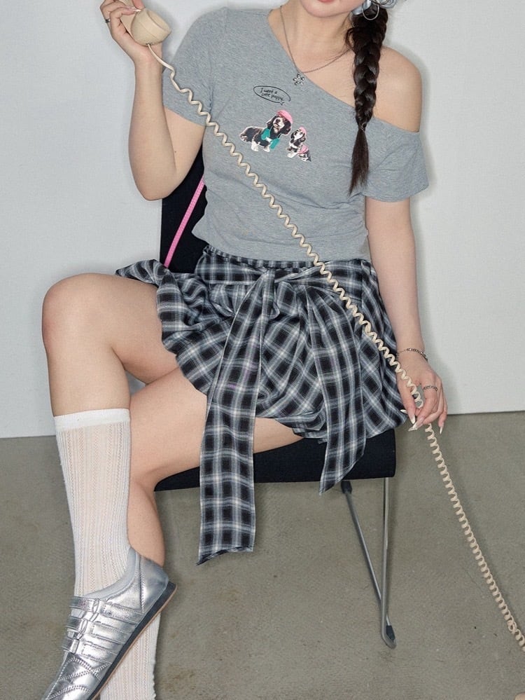 【Y2K】WONDERWEN フラワーバルーンシルエットチェックスカート 小花柄バルーンスカート｜J'aDoRe JUN ONLINE OUTLET