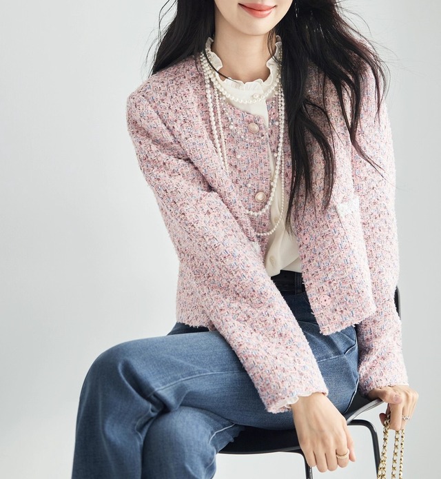 Shiny Bouclé Blazer