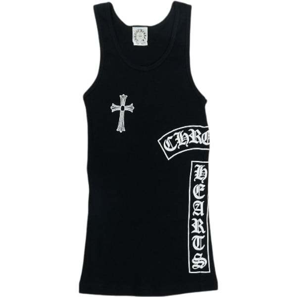 Size【M】 CHROME HEARTS クロム・ハーツ T-BAR CROSS RIB TANK BLACK