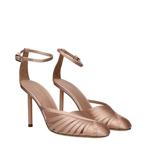 【新品】FERRAGAMO レディース サンダル サテン ピンク ERMELIA777169