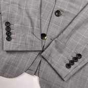 KATHARINE HAMNETT LONDON キャサリン・ハムネット・ロンドン チェック シングル テーラードジャケット S/グレー メンズ