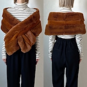 eco fur cape/brown