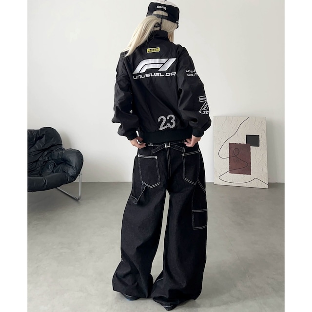 レーシングモチーフロゴスタンドカラーブルゾン 3col R02814