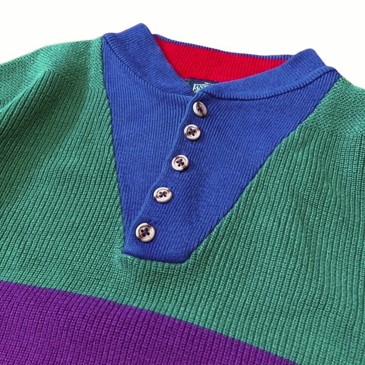old LANDS'END cotton knit sweater ruruLi harajuku