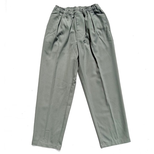 COMFORTABLE REASON / WASHABLE WOOL SLACKS SMOKY GREEN