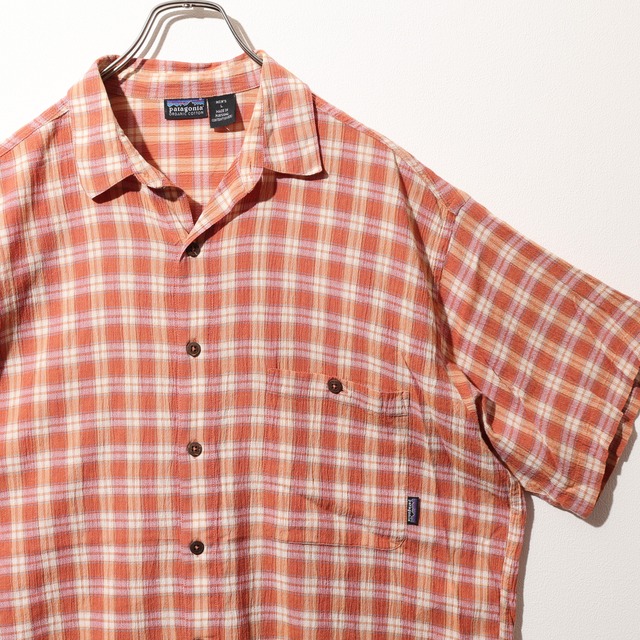 極美品 L 00年 ポルトガル製 A/C Yarn Dyed Shirt Patagonia ACシャツ ヤーンダイ パタゴニア