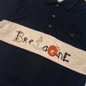 Jean Charles de Castelbajac Sport カステルバジャック マリンデザイン 半袖 ポロシャツ 2/ブラック×ベージュ メンズ ゴルフ