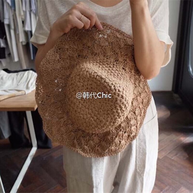 ソリッド カラーサマー 帽子 夏物 ビーチ ソリッドカラー ブラック・アイド・ピーズ83376405747