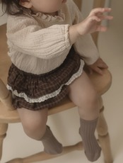 韓国子供服 / mimimarket / 26Autumn / チェックブルマ / 秋服 *S~L *