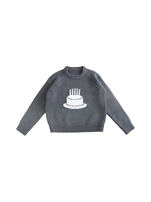 BUTTER CAKE CHUNKY KNIT -CHARCOAL-