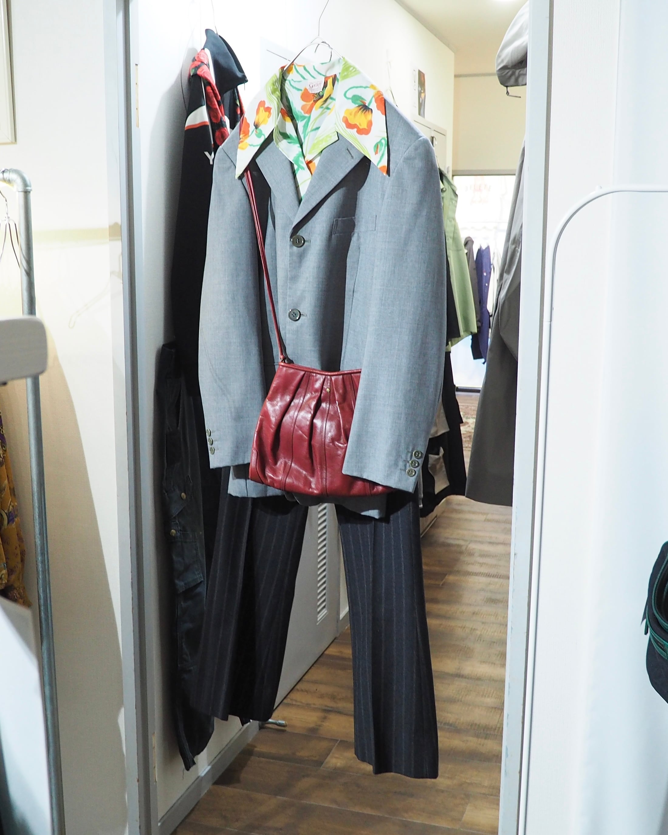 1990s " KENZO HOMME " Beautiful Smoky Blue Color vintage Tailored jacket