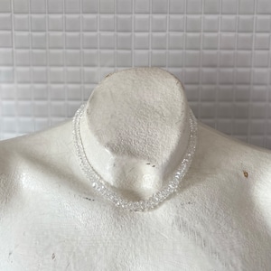 Vintage 80s retro ice quartz necklace レトロ ヴィンテージ  天然石 アイス クオーツ ネックレス