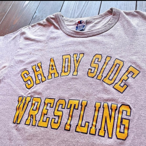 90s  Champion  〝 SHADY SIDE WRESTLING 〟 92% cotton T-Shirt Size　LARGE