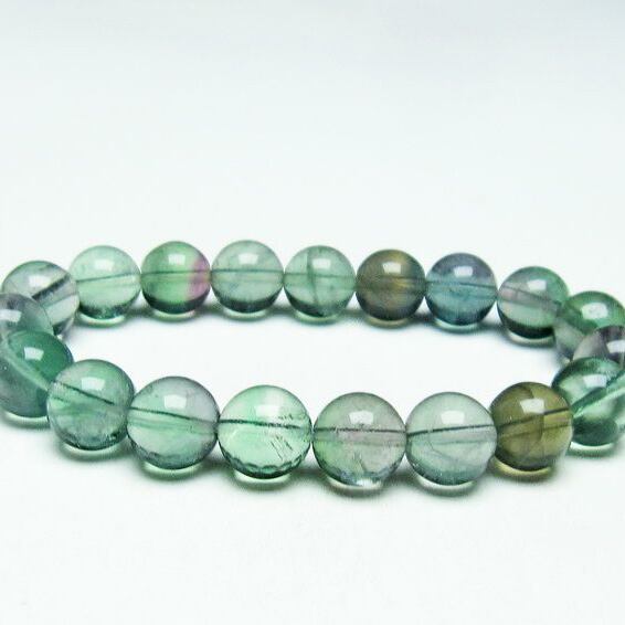 フローライト ブレスレット 10mm 蛍石 ブレス 一点物 メール便可 [M便 1/10] 111-35419