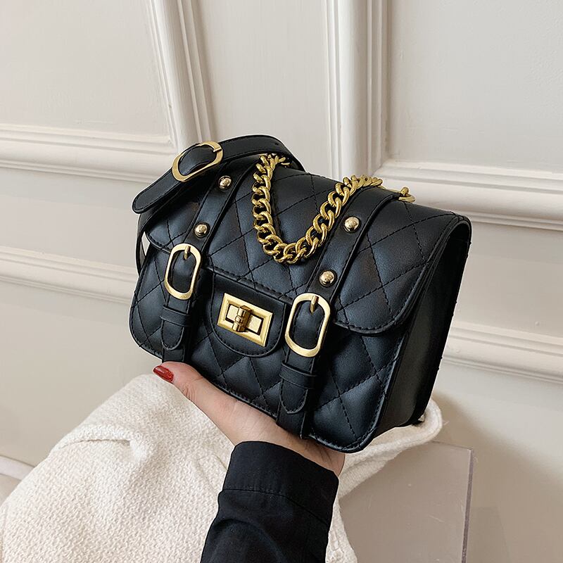 刺繍オータムチェーン 秋物 スクウェア メッセンジャーバッグ 手作りハンドバック81888526121