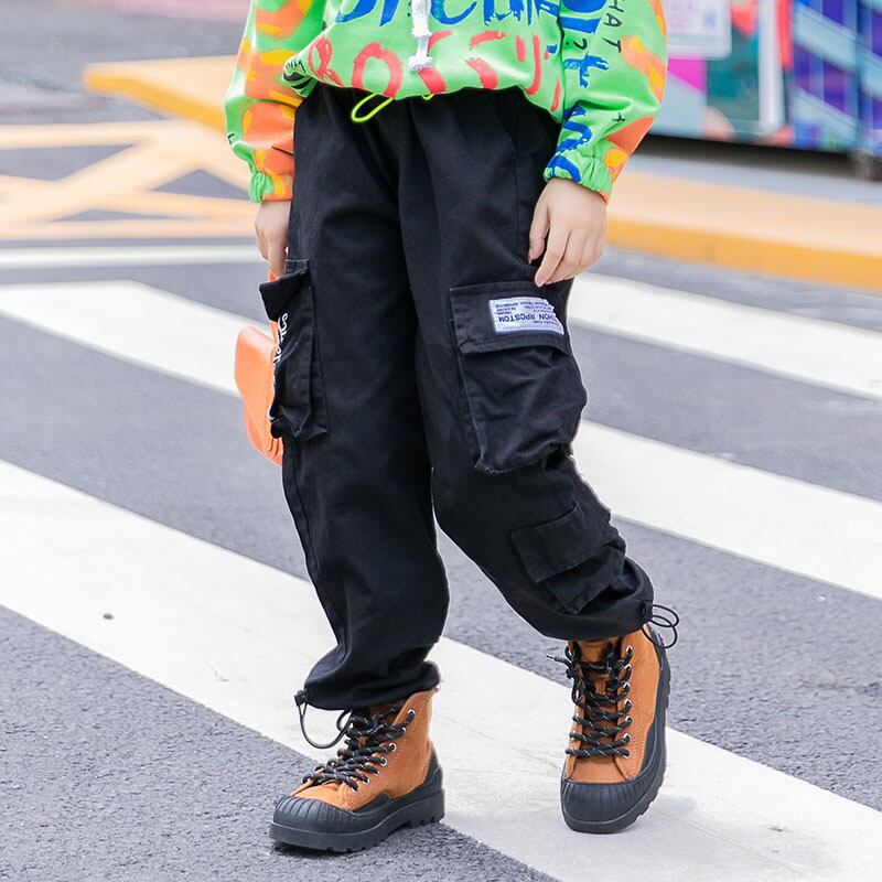 女の子のオーバーオール新しい春の女性2021年の子供用パンツスポーツ薄いズボン大きな子供用カジュアルパンツウエスタンスタイル トレンディボーイ60371816045