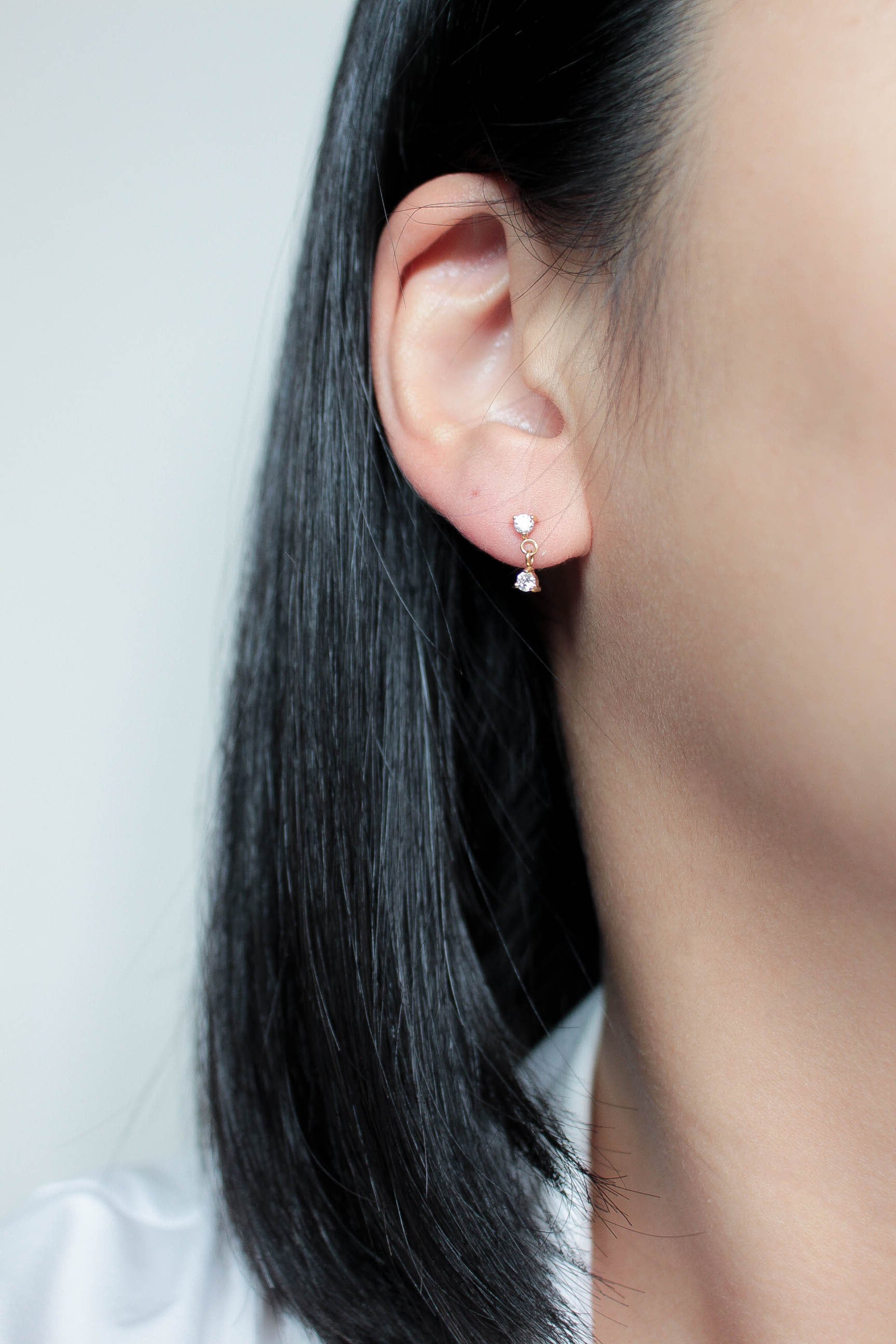 ピアス　No.5231 Tiny Zircon Sway Pierce | ebine(エビネ)|金属アレルギー対応アクセサリー