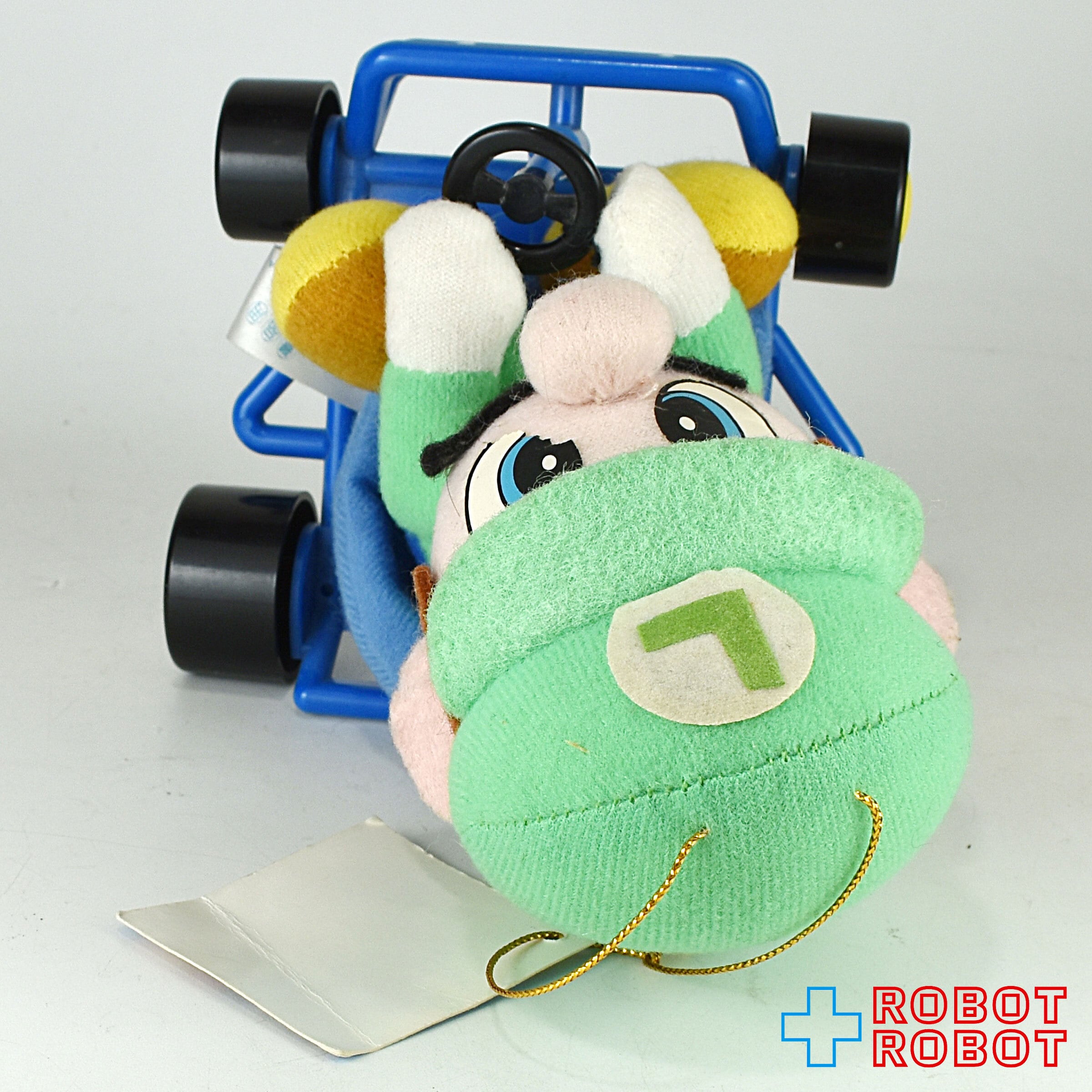 タカラ 任天堂 スーパーマリオカート ルイージ ぬいぐるみ人形 1993 紙