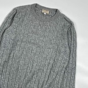 カシミヤ100% CASHMERE  BEAUTY & YOUTH ビューティーアンドユース ケーブル編み ニット セーター M/グレー レディース