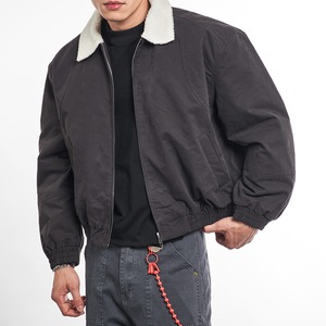 【DRIP6298】D/B Lamb Fur Collar Lapel Casual Jacket