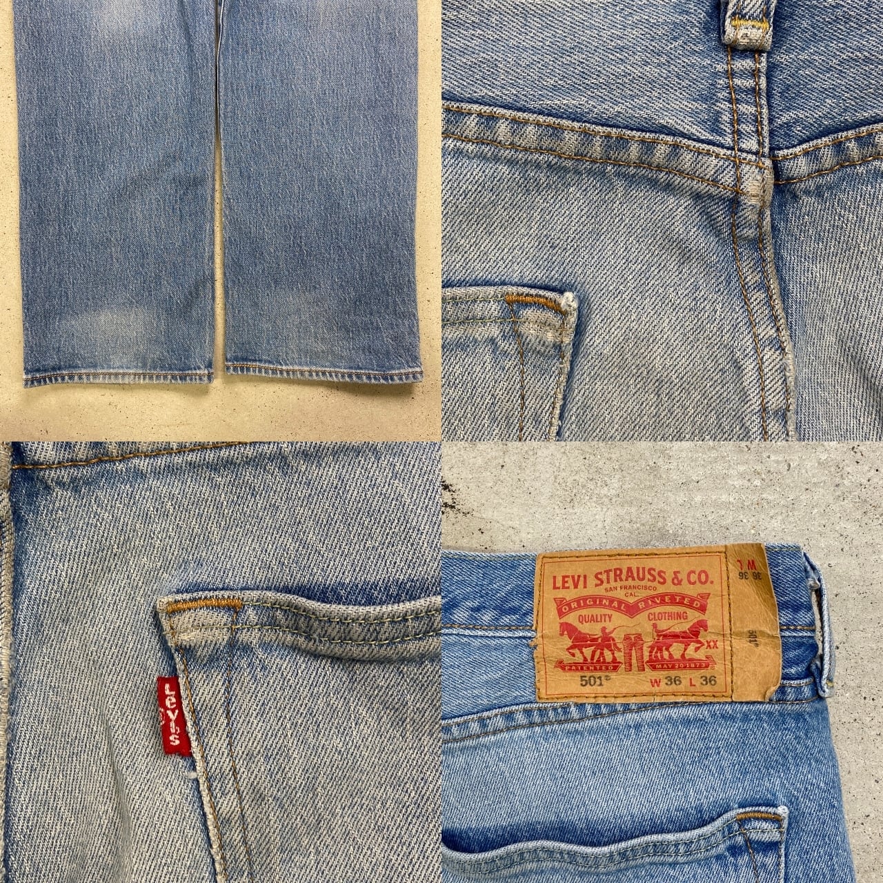 Levi's リーバイス 501 デニムパンツ ストレート メンズW36 古着