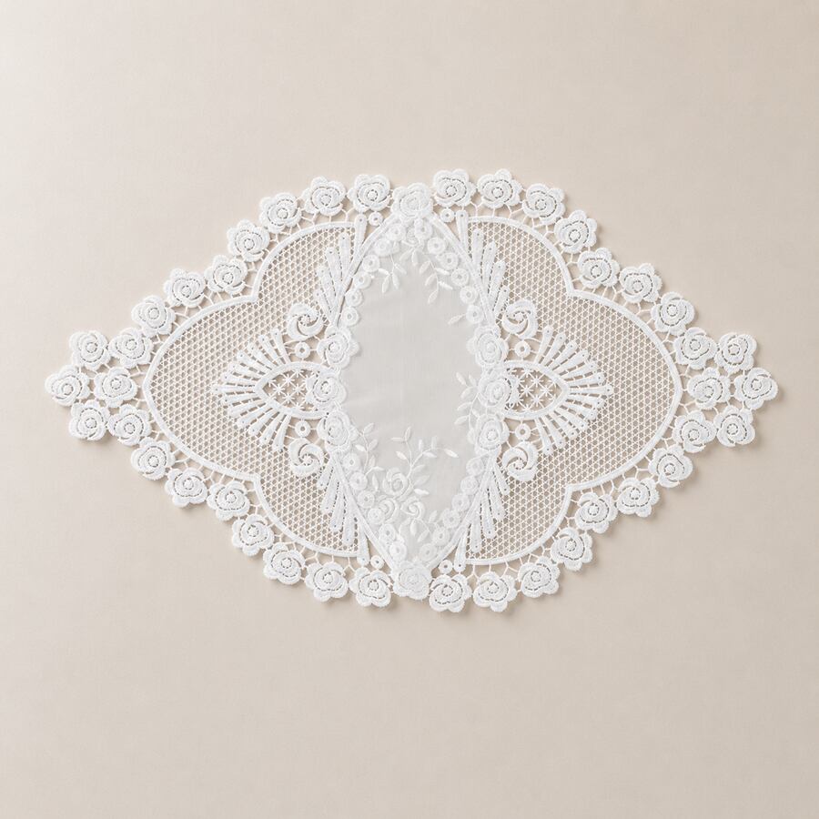 ローズガーデン 刺繍レース ドイリー 35×50cm 雑貨 RE78666