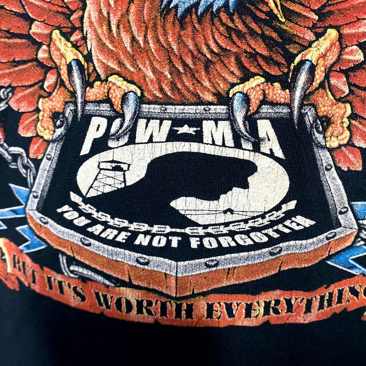 POW MIA Fire ファイヤー Eagle イーグル War 戦争 ロンT