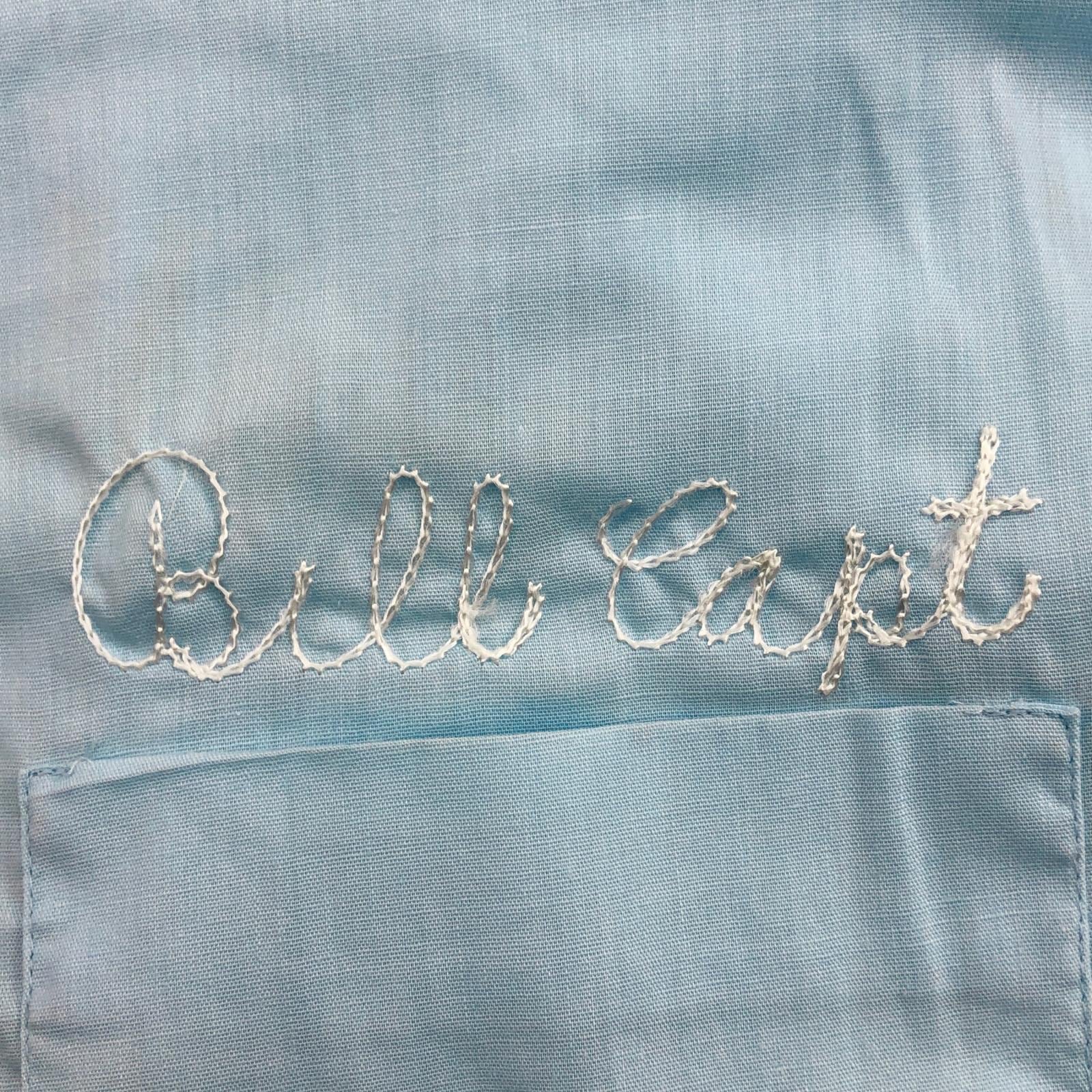HILTON ヒルトン 70年代 USA製 PERMANENT PRESSタグ 胸刺繍 プリント
